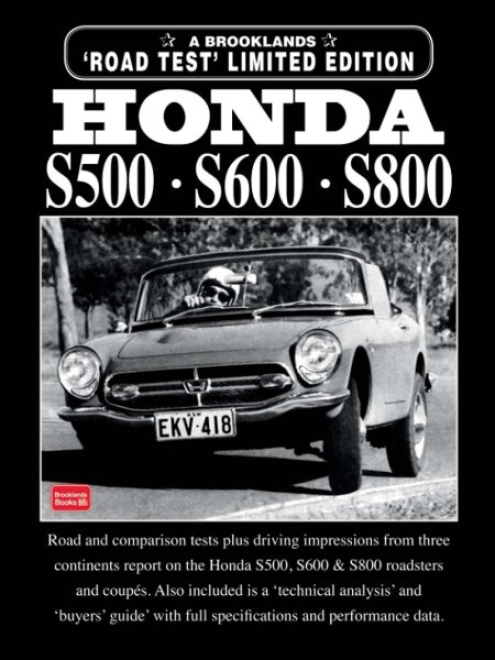 Honda S500 · S600 · S800 — Brooklands Road Test Limited Edition
