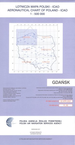 ICAO-Chart · Poland 2021 — Gdansk (1:500.000)