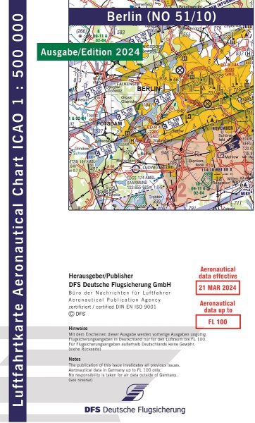 ICAO-Karte · Berlin 2024 — Blatt NO 51/10 (1:500.000)