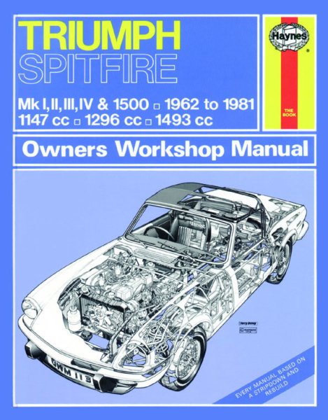 Triumph Spitfire Mk I II III IV & 1500 — Haynes Owners Workshop Manual